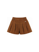 Shorts per bambina Monnalisa Kids marrone in velluto a coste 17H404 8852 0005 MONNALISA KIDS 
