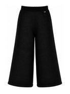 Pantaloni per bambina Monnalisa Kids neri con design lavorato a maglia 17H409 8060 0050 MONNALISA KIDS 