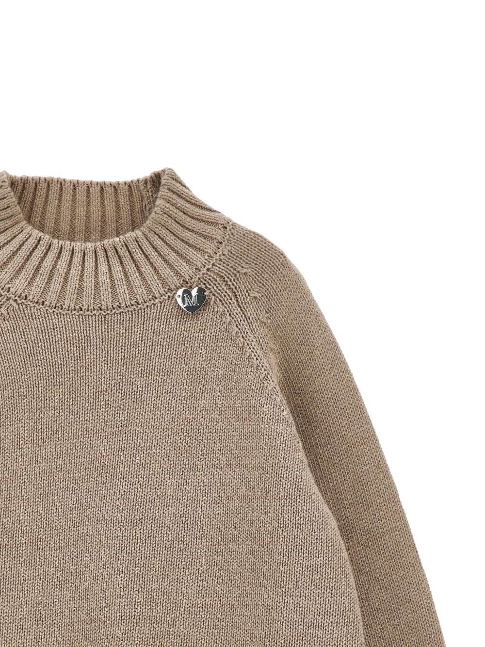 Maglione per bambina Monnalisa Kids marrone con design lavorato a maglia 17H601 8060 0003 MONNALISA KIDS 