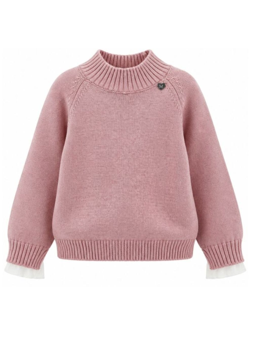 Maglione per bambina Monnalisa Kids rosa con design lavorato a maglia 17H601 8060 0094 MONNALISA KIDS 
