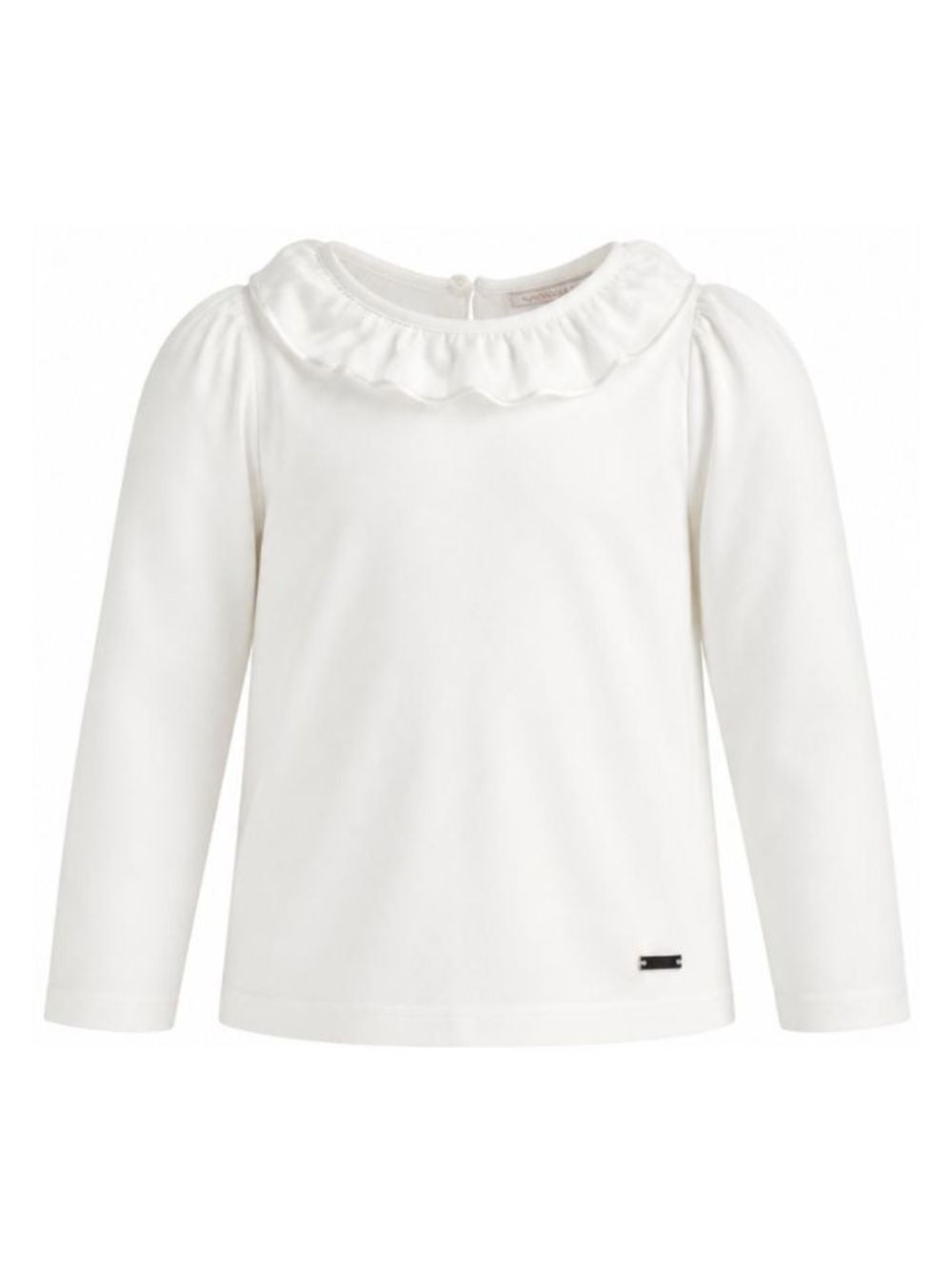 T-shirt per bambina Monnalisa Kids bianca con colletto con ruches 17H603 8201 0001 MONNALISA KIDS 
