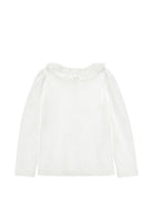 T-shirt per bambina Monnalisa Kids bianca con colletto con ruches 17H603 8201 0001 MONNALISA KIDS 