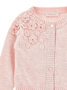 Cardigan per bambina Monnalisa Kids rosacon fiori ricamati all'uncinetto 17H802 8062 0091 MONNALISA KIDS 
