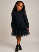 Abito per bambina Monnalisa Kids blu con inserti in tulle 17H900 8060 0050 MONNALISA KIDS 