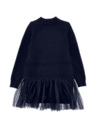 Abito per bambina Monnalisa Kids blu con inserti in tulle 17H900 8060 0050 MONNALISA KIDS 
