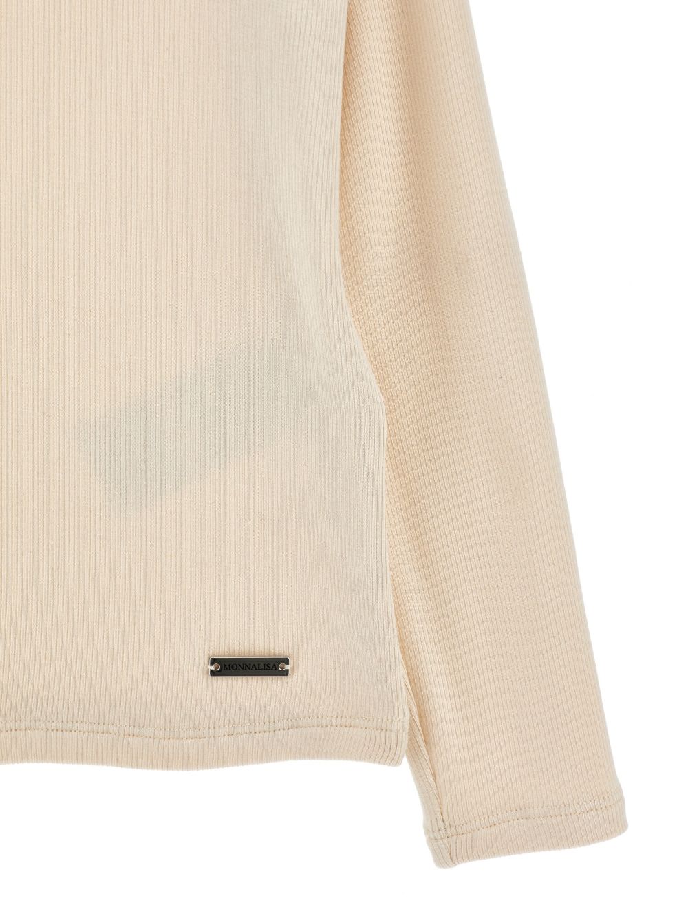 Maglione per bambina Monnalisa Kids beige con lavorazione in maglia coste 17HLUC 8212 0002 MONNALISA KIDS 
