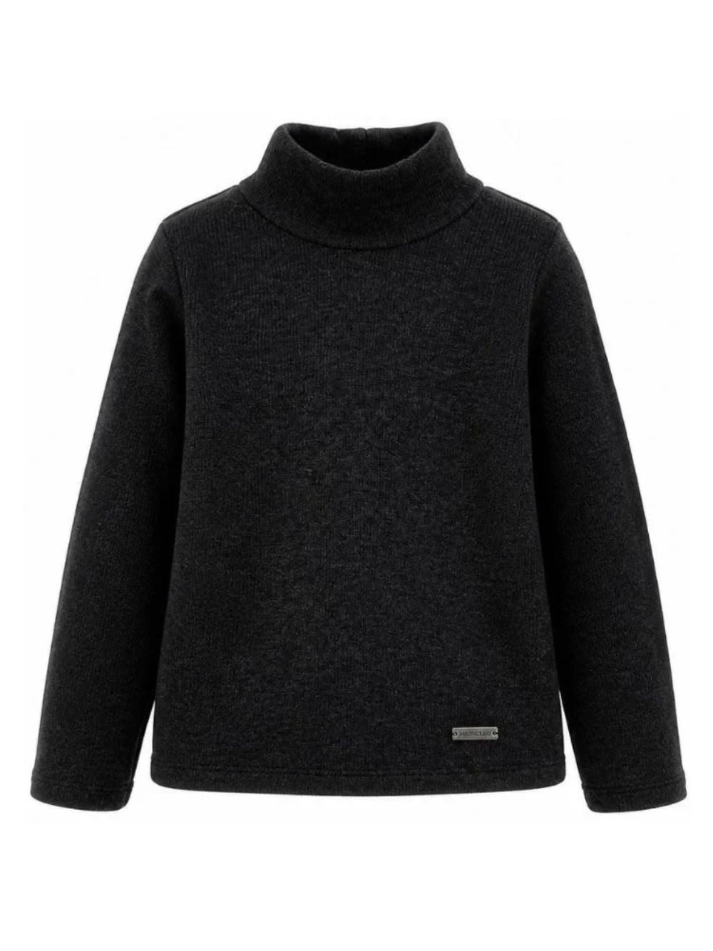 Maglione per bambina Monnalisa Kids nero con motivo a coste 17HLUC 8212 0050 MONNALISA KIDS 