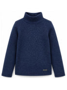 Maglione per bambina Monnalisa Kids blu con motivo a coste 17HLUC 8212 056M MONNALISA KIDS 