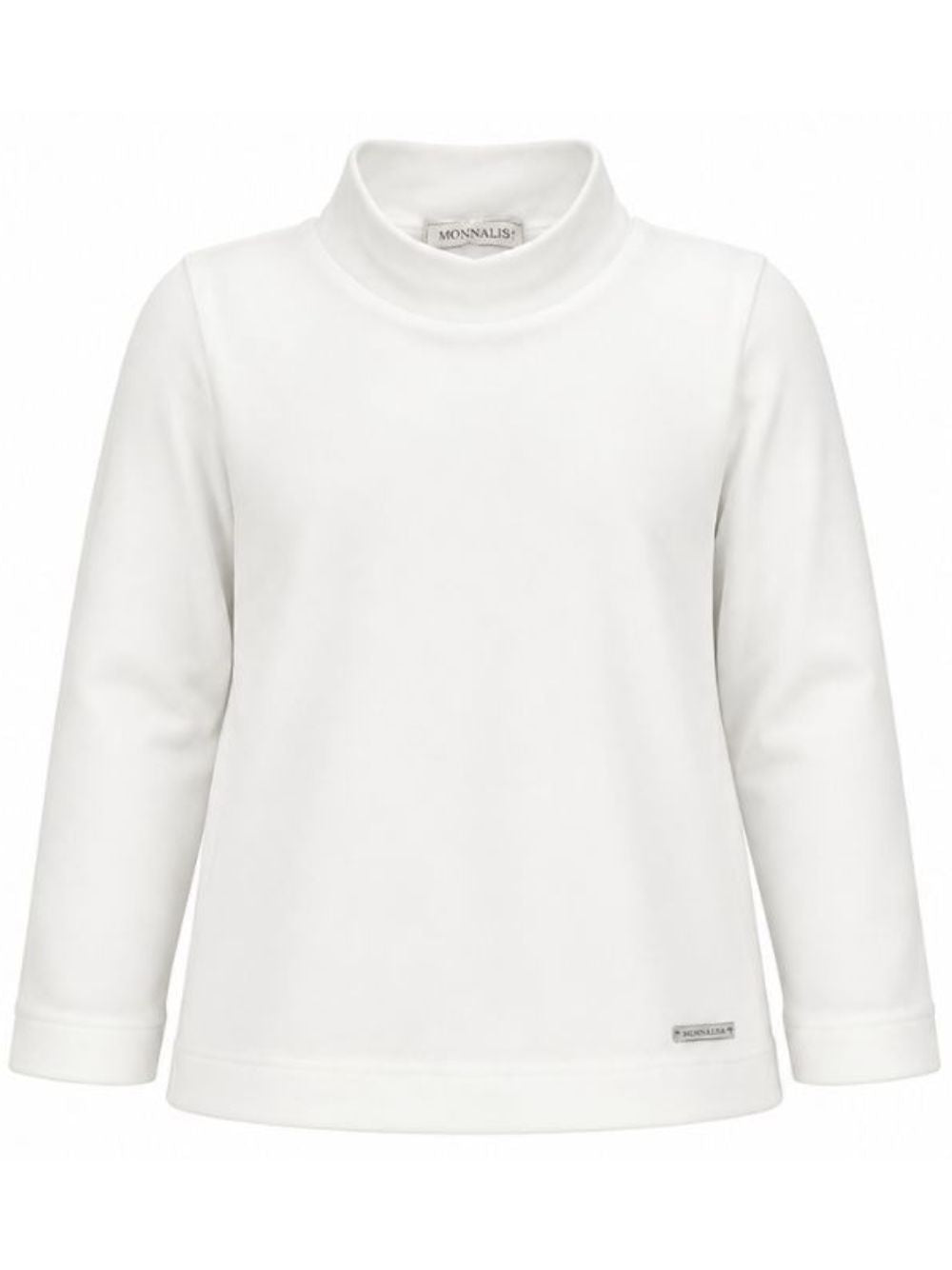 T-shirt per bambina Monnalisa Kids bianca a collo alto 17HLUP 8201 0001 MONNALISA KIDS 