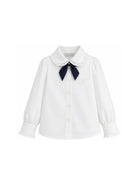 Camicia per bambina Monnalisa Kids bianca con colletto con ruches 18HANA 8153 9956 MONNALISA KIDS 