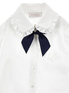 Camicia per bambina Monnalisa Kids bianca con colletto con ruches 18HANA 8153 9956 MONNALISA KIDS 