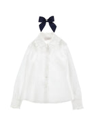 Camicia per bambina Monnalisa Kids bianca con colletto con ruches 18HANA 8153 9956 MONNALISA KIDS 