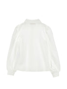 Camicia per bambina Monnalisa Kids bianca con colletto a strass 18HAZZ 8201 0099 MONNALISA KIDS 