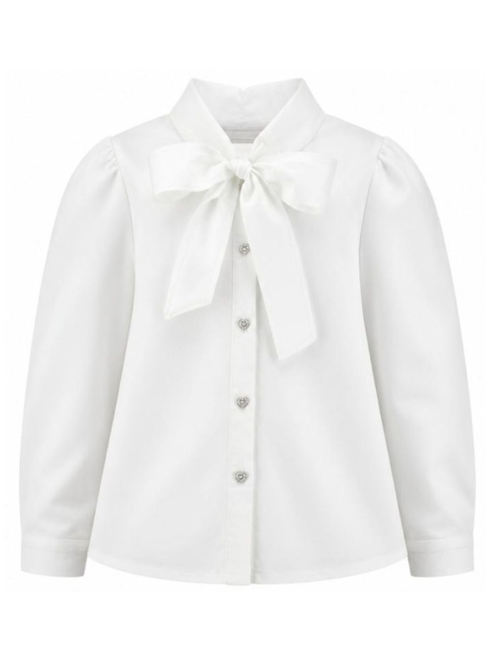 Camicia per bambina Monnalisa Kids bianca con colletto con fiocco 18HOCA 8201 0099 MONNALISA KIDS 