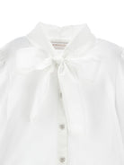 Camicia per bambina Monnalisa Kids bianca con colletto con fiocco 18HOCA 8201 0099 MONNALISA KIDS 