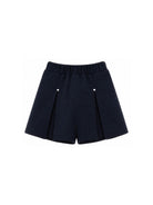 Shorts per bambina Monnalisa Kids blu con trama jersey 18HORT 8225 056S MONNALISA KIDS 