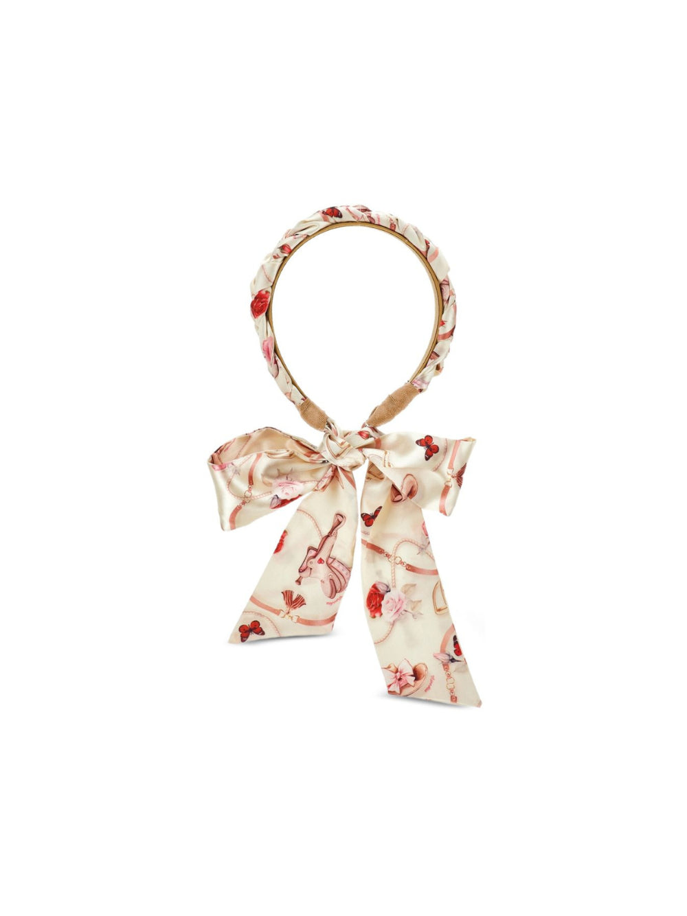Cerchietto per capelli per bambina Monnalisa Kids beige con dettaglio fiocco 19H001 8081 029F MONNALISA KIDS 