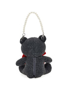 Borsa a spalla per bambina Monnalisa Kids grigia con orsetto 19H003 8059 0031 MONNALISA KIDS 