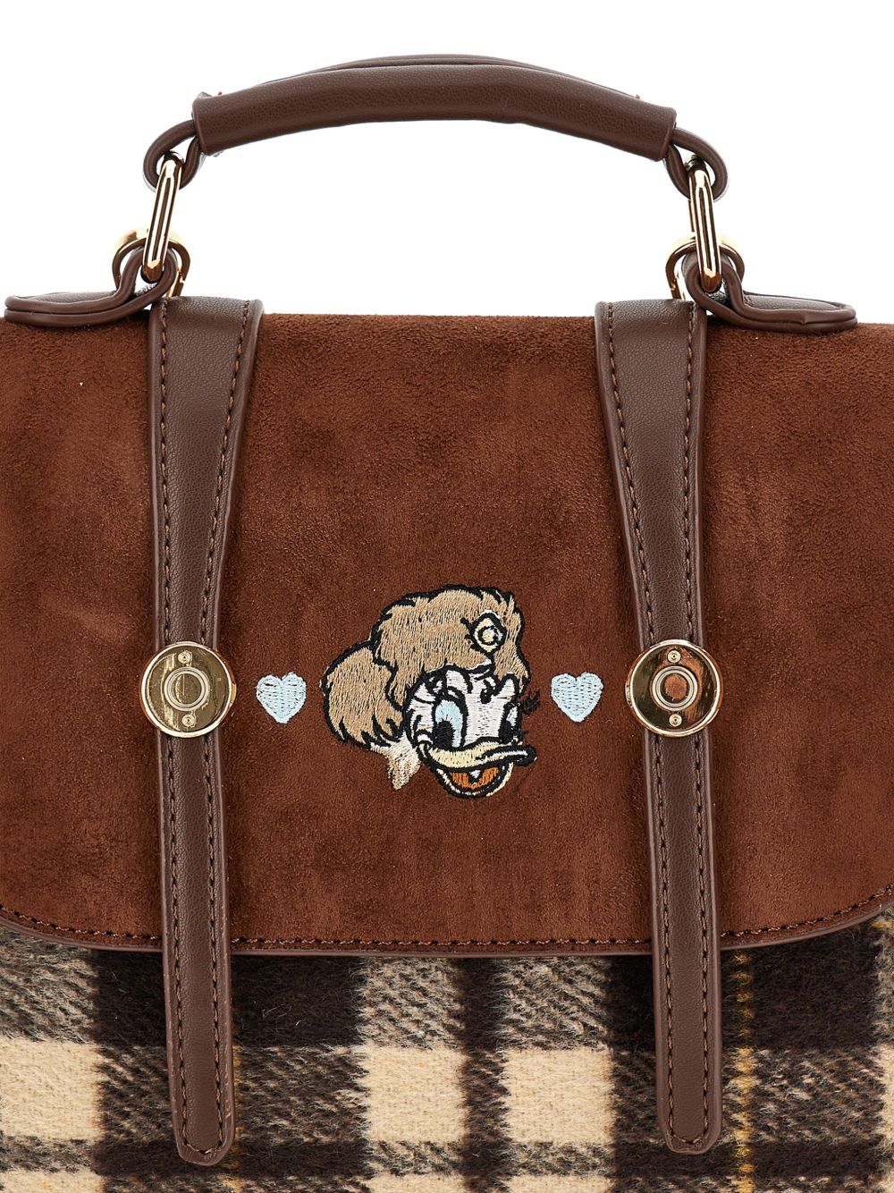 Zaino per bambina Monnalisa Kids marrone con motivo a quadri 19H013 8722 0006 MONNALISA KIDS 