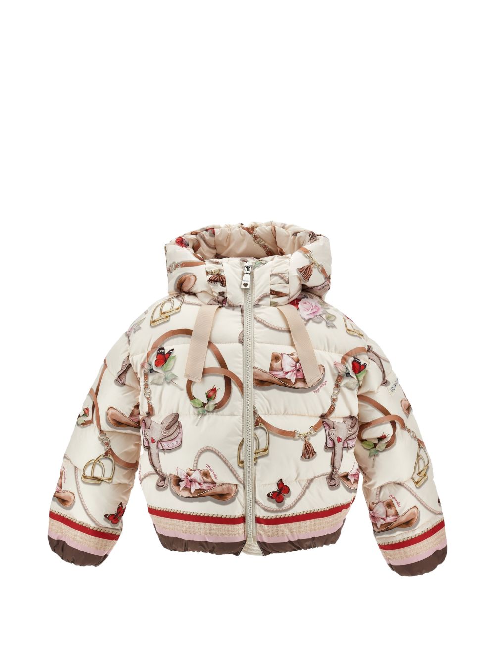Piumino per bambina Monnalisa Kids x Disney beige con stampa grafica 19H100 8021 029F MONNALISA KIDS 