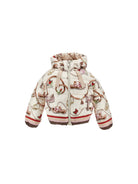 Piumino per bambina Monnalisa Kids x Disney beige con stampa grafica 19H100 8021 029F MONNALISA KIDS 