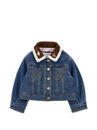 Giacca per bambina Monnalisa Kids in denim con ricamo 19H101 8042 0055 MONNALISA KIDS 