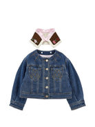 Giacca per bambina Monnalisa Kids in denim con ricamo 19H101 8042 0055 MONNALISA KIDS 