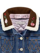 Giacca per bambina Monnalisa Kids in denim con ricamo 19H101 8042 0055 MONNALISA KIDS 