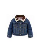 Giacca per bambina Monnalisa Kids in denim con ricamo 19H101 8042 0055 MONNALISA KIDS 