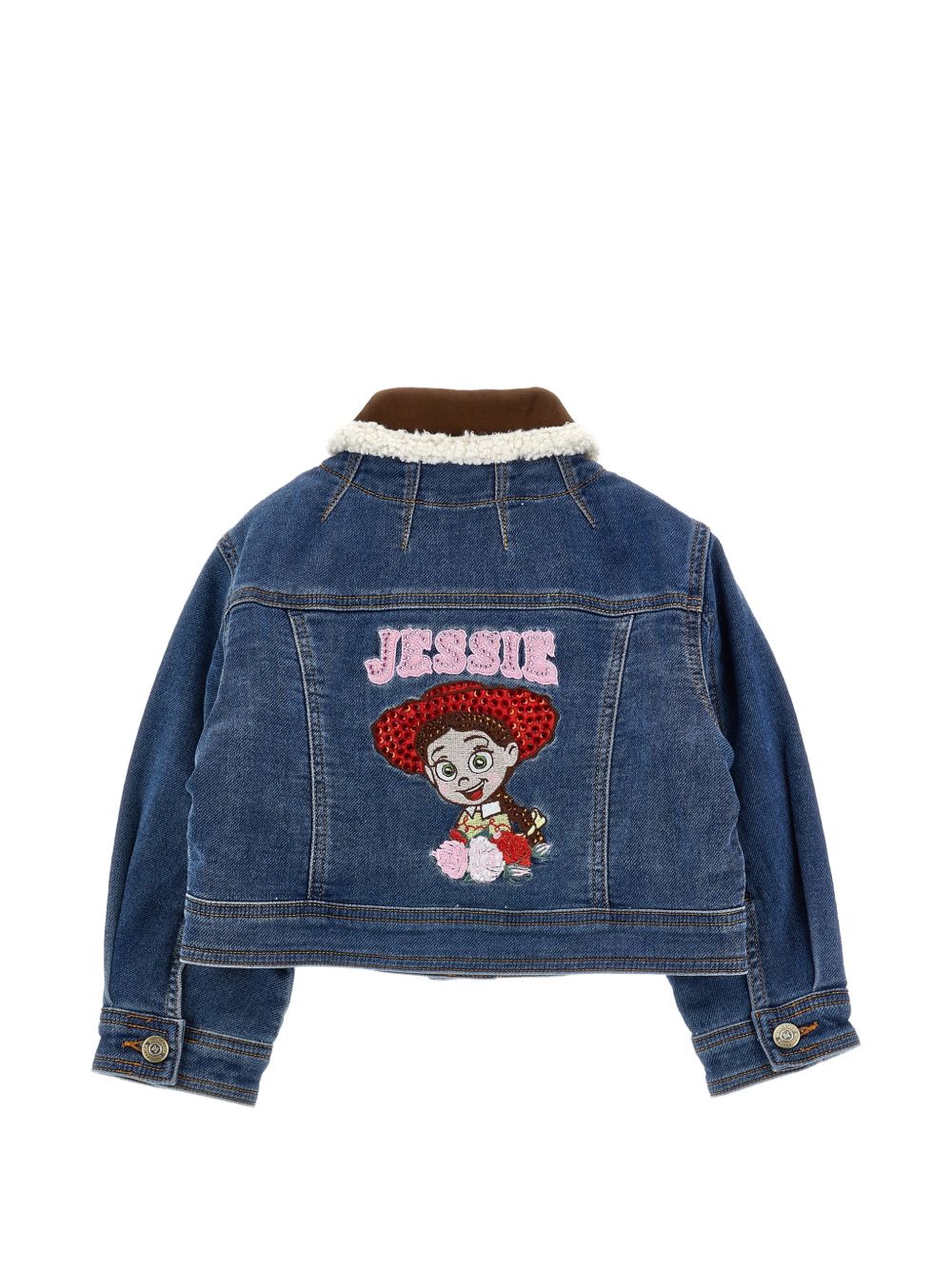 Giacca per bambina Monnalisa Kids in denim con ricamo 19H101 8042 0055 MONNALISA KIDS 