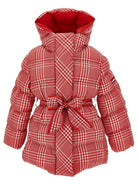 Giubbino per bambina Monnalisa Kids rosso con motivo pied-de-poule 19H104 8024 0143 MONNALISA KIDS 