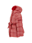 Giubbino per bambina Monnalisa Kids rosso con motivo pied-de-poule 19H104 8024 0143 MONNALISA KIDS 
