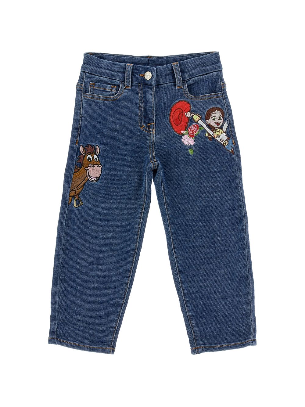 Jeans per bambina Monnalisa Kids in denim con dettagli ricamati 19H400 8042 0055 MONNALISA KIDS 