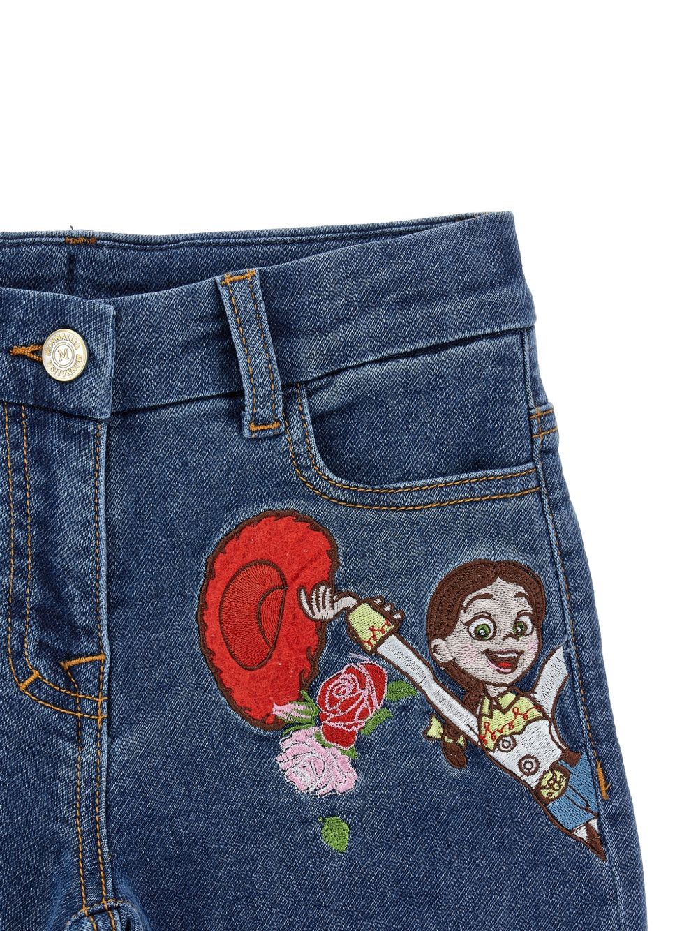 Jeans per bambina Monnalisa Kids in denim con dettagli ricamati 19H400 8042 0055 MONNALISA KIDS 