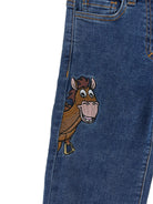 Jeans per bambina Monnalisa Kids in denim con dettagli ricamati 19H400 8042 0055 MONNALISA KIDS 