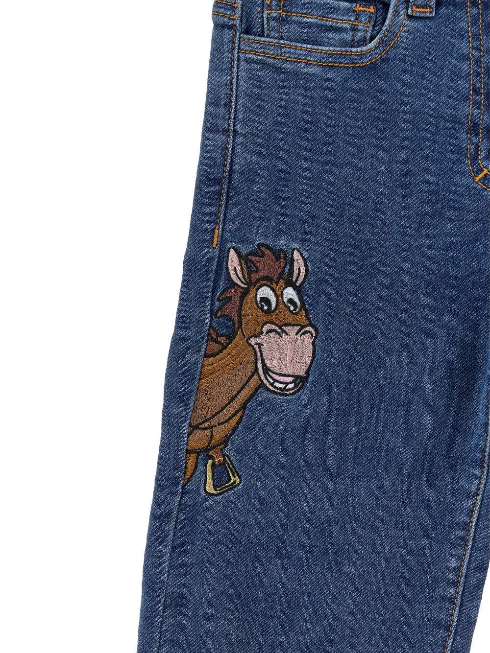 Jeans per bambina Monnalisa Kids in denim con dettagli ricamati 19H400 8042 0055 MONNALISA KIDS 