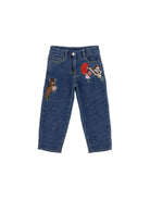 Jeans per bambina Monnalisa Kids in denim con dettagli ricamati 19H400 8042 0055 MONNALISA KIDS 