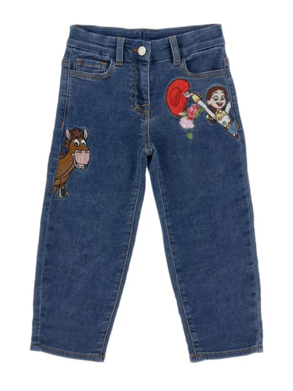 Jeans per bambina Monnalisa Kids in denim con dettagli ricamati 19H400 8042 0055 MONNALISA KIDS 