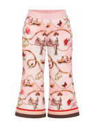 Pantaloni per bambina Monnalisa Kids rosa con stampa grafica all-over 19H401 8005 094F MONNALISA KIDS 