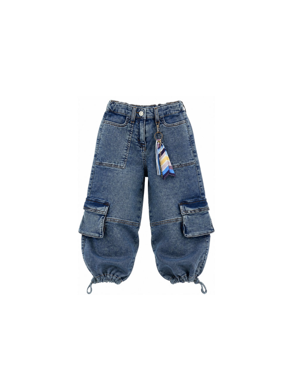 Cargo per bambina Monnalisa Kids denim con foulard rimovibile 19H410 8044 0055 MONNALISA KIDS 