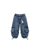Cargo per bambina Monnalisa Kids denim con foulard rimovibile 19H410 8044 0055 MONNALISA KIDS 
