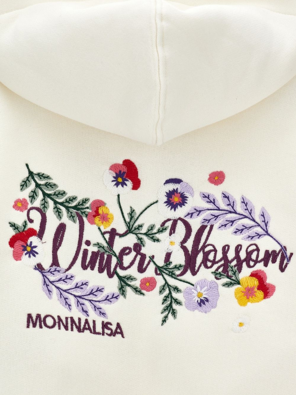 Tuta sportiva per bambina Monnalisa Kids bianca con ricamo a fiori 19H502 8010 029F MONNALISA KIDS 