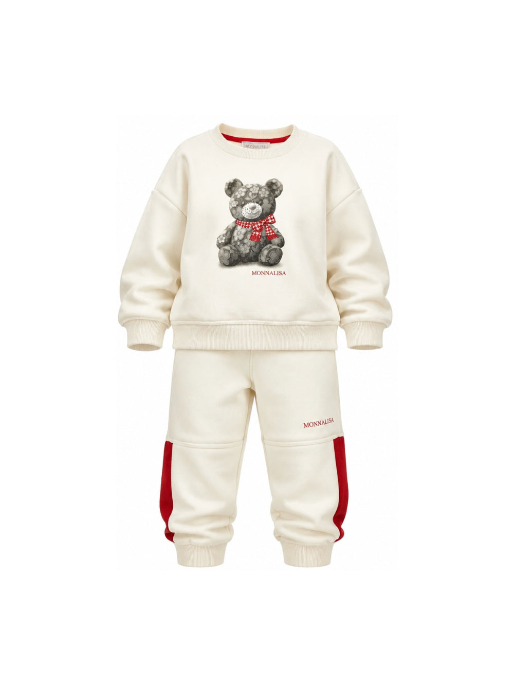 Tuta sportiva per bambina Monnalisa Kids beige con stampa Teddy Bear 19H503 8010 2943 MONNALISA KIDS 