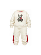 Tuta sportiva per bambina Monnalisa Kids beige con stampa Teddy Bear 19H503 8010 2943 MONNALISA KIDS 