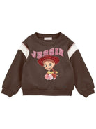 Felpa per bambina Monnalisa Kids x Pixar marrone con stampa e cristalli 19H600NP 8006 0006 MONNALISA KIDS 
