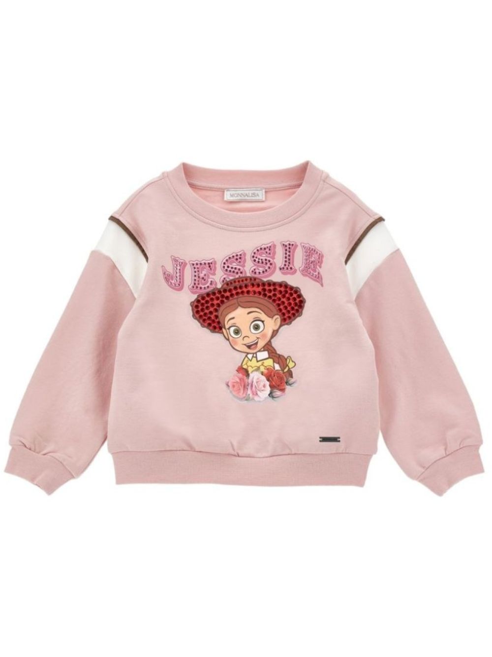 Felpa per bambina Monnalisa Kids x Pixar rosa con stampa e cristalli 19H600NP 8006 094F MONNALISA KIDS 