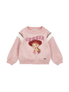 Felpa per bambina Monnalisa Kids x Pixar rosa con stampa e cristalli 19H600NP 8006 094F MONNALISA KIDS 