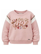 Felpa per bambina Monnalisa Kids rosa con stampa grafica 19H600RU 8006 094F MONNALISA KIDS 