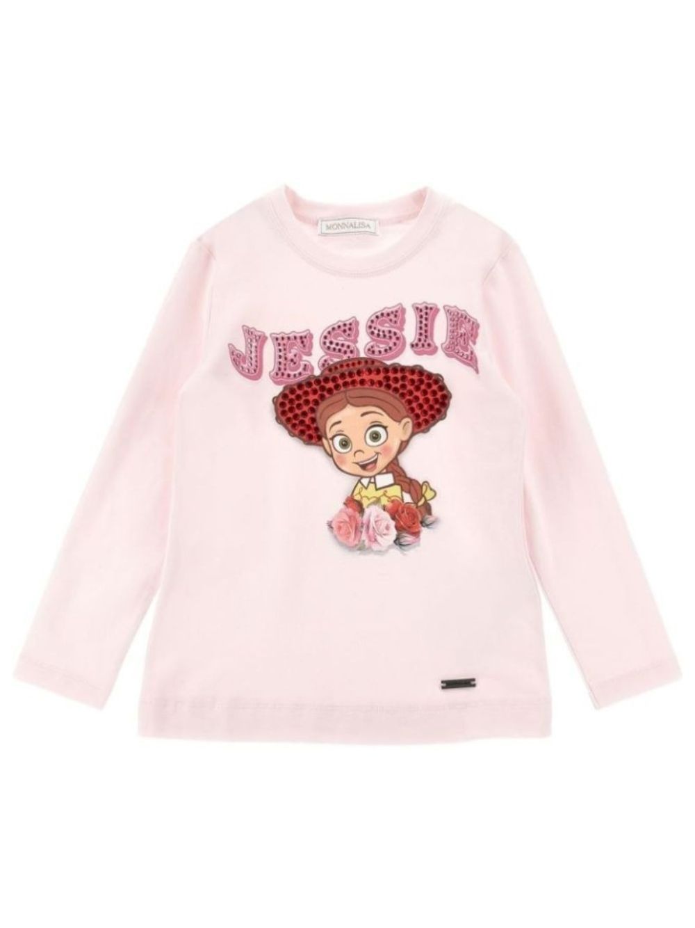 T-shirt per bambina Monnalisa Kids rosa con stampa grafica Jessie 19H602 8004 0091 MONNALISA KIDS 