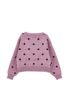 Maglione per bambina Monnalisa Kids rosa con ricamo a fiori 19H604 8061 0063 MONNALISA KIDS 
